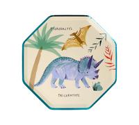 Lot de 8 petites assiettes Royaume des dinosaures