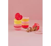 Lot de 8 petites boîtes de rangement en plastique en forme de cœur rice, 3 couleurs multicolore TU