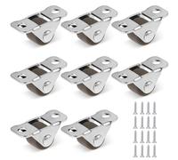 Lot de 8 petites roulettes de meuble en caoutchouc 1,2 cm, plaque en acier, mini volants, plaque métallique fixe, roues basse profils pour petits appareils, meubles, projets