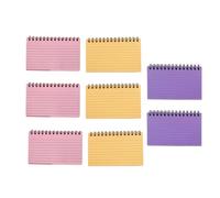 Lot de 8 petits carnets lignés colorés multi-usages - Bloc-notes de poche - Fournitures scolaires et de bureau pour étudiants