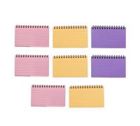Lot de 8 petits carnets lignés colorés multi-usages - Bloc-notes de poche - Fournitures scolaires et de bureau pour étudiants