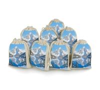 Lot de 8 petits sacs en toile de jute, petits sacs en toile de jute, petits sacs cadeaux en toile de jute pour fêtes et festivals ainsi que pour les bonbons, sacs cadeaux faits à la main