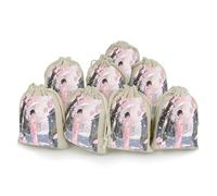 Lot de 8 petits sacs en toile de jute - Sacs cadeaux en toile de jute - Convient pour les fêtes et les festivals ainsi que pour les bonbons, sacs cadeaux faits à la main, sacs de rangement pour fille