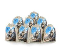 Lot de 8 petits sacs en toile de jute - Sacs cadeaux en toile de jute - Pour les fêtes et les festivals ainsi que pour les bonbons, sacs cadeaux faits à la main - Sacs alimentaires steampunk City