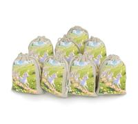 Lot de 8 petits sacs en toile de jute, sacs cadeaux en toile de jute pour les fêtes et les festivals, ainsi que pour les bonbons, sacs cadeaux faits à la main, sacs de rangement alimentaires, contes