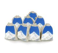 Lot de 8 petits sacs en toile de jute Snow Mountain, lavande, petits sacs cadeaux en toile de jute adaptés pour les fêtes et les festivals ainsi que pour les bonbons, sacs cadeaux faits à la main
