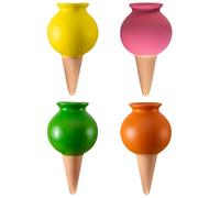 Lot de 8 pics d'arrosage automatique en terre cuite pour fleurs d'intérieur, idéal pour pots de fleurs, disponible en 4 couleurs distinctes, parfait pour les personnes ayant des horaires chargés