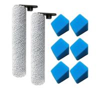 Lot de 8 pièces de rechange pour aspirateur eau et poussière ED12 Pro, contient 2 rouleaux de brosse + 6 éponges de rechange, préservez les performances de nettoyage de votre aspirateur