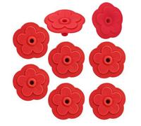 Lot de 8 pièces de rechange pour mangeoire à colibri | Mangeoire en silicone pour colibri - Pièces de rechange pour propriétaires, amateurs de jardins, amateurs d'animaux - Rouge