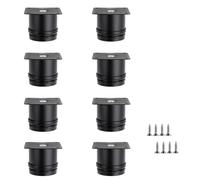 Lot de 8 pieds de meubles réglables en acier inoxydable avec coussinets antidérapants pour armoire, table, canapé, commode (50 mm)