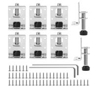 Lot de 8 pieds de meubles réglables et robustes avec 48 petites vis et 2 clés hexagonales, pieds réglables en hauteur pour établi, table, sols inégaux, tables, pieds d'armoire, étagères - 55 mm