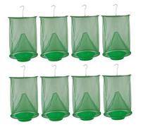 Lot de 8 pièges à Mouches pour Ranch Suspendus, Cage extérieure Pliable à Mailles Fines, Filet Attrape-Mouches réutilisable pour Ferme, Stable, Jardin, Station de déchets, Grange Chevaux