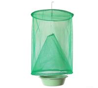 Lot de 8 pièges à mouches réutilisables à suspendre avec plateau d'appât, contrôle extérieur, pour granges, gestion d'écuries de ferme, attrape-mouches de jardin, terrasse, respectueux de