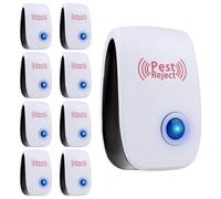 Lot de 8 pièges à souris à ultrasons pour l'intérieur, anti-parasites, fourmis, cafards, rongeurs, souris, insectes, moustiques, araignées, pour la maison, le bureau, la cuisine