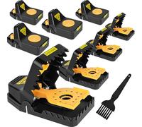 Lot de 8 pièges à souris extra larges super résistants pour rats et rats, tamias, très sensibles pour l'intérieur et l'extérieur, efficace et sûr pour rongeurs