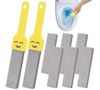 Lot de 8 pierres ponces pour le nettoyage des toilettes, toilettes en pierre ponce avec 2 poignées, pierre ponce interchangeable pour toilettes, salle de bain, toilettes, cuisine, piscines