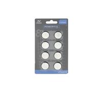 Lot de 8 piles boutons lithium CR2032 3V Powerful