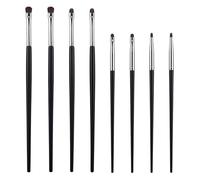 Lot de 8 pinceaux de maquillage pour les yeux - Mini pinceau pour eyeliner, fard à paupières, eyeliner, pinceaux pour poudre, gel, crème, correcteur liquide, eyeliner, estompeur, surligneur, cheveux