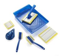 Lot de 8 pinceaux de peinture avec bordure et triangle, poils en nylon, outils de peinture murale pour coins et décoration, kit de bricolage professionnel