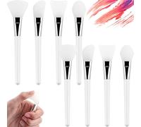 Lot de 8 pinceaux en silicone époxy pour la fabrication de gobelets à paillettes époxy, bâtons d'application époxy flexibles réutilisables, spatules pour supports mixtes, pinceaux réutilisables en