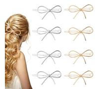 Lot de 8 pinces à cheveux en métal avec nœud - Accessoires pour cheveux - Accessoires pour cheveux pour femme