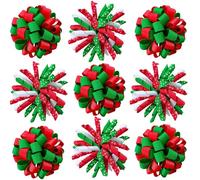 Lot de 8 pinces à cheveux Korker de Noël pour filles - Ruban bouclé - Nœud crocodile - Barrette à fleurs - Décoration de Noël pour enfants - Accessoire de décoration de Noël