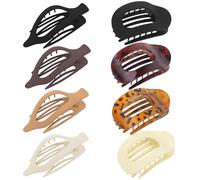 Lot de 8 pinces à cheveux plates antidérapantes pour femmes et filles, cheveux épais et fins, grande pince à cheveux mate pour accessoires de coiffure