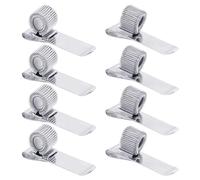 Lot de 8 pinces à stylo en métal - Porte-stylo élastique - Porte-stylo réglable - Convient pour médecins, infirmières, pilotes, policiers, ambulanciers