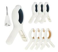 Lot de 8 Pinces antidérapantes en Plastique pour Serviettes de Plage, chaises de Plage, croisière, vêtements et couvertures avec Sac à Cordon de Serrage (Bleu + Kaki)