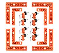 Lot de 8 pinces d'angle pour menuiserie - Pince à angle droit à 90 degrés pour un positionnement précis et une stabilité pour les projets d'artisanat