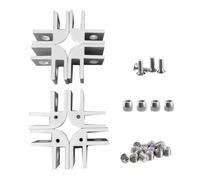 Lot de 8 pinces de protection contre le vent pour brasero - En aluminium