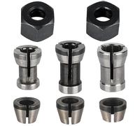 Lot de 8 pinces de serrage, accessoires pour défonceuse Einhell, Katsu, Makita, Bosch Dewalt, 6 adaptateurs de serrage (6 mm, 6,35 mm, 8 mm) + 2 écrous pour machine à graver