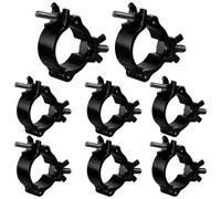 Lot de 8 pinces de traverse - 48-52 mm - Pince d'éclairage de scène - Enregistreur de true - Bornes de traverse - Capacité de charge de 100 kg - Pour éclairage de scène - Noir