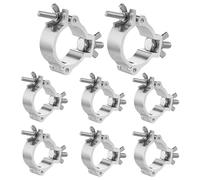 Lot de 8 pinces de traverse - 48-52 mm - Pince d'éclairage de scène - Enregistreur de true - Bornes de traverse - Capacité de charge de 100 kg - Pour éclairage de scène - Argenté