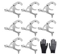 Lot de 8 Pinces pour Eclairage de Scène, Iinces pour Poutres en Alliage D'aluminium, Pinces de Montage Robustes pour Eclairage de Scène, Projecteurs et Projecteurs PAR.