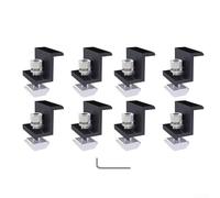 Lot de 8 pinces pour panneau solaire en aluminium avec clé pour une installation simplifiée (30 mm)