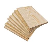 Lot de 8 planches de bois rectangulaires en bois brut pour travaux manuels, 15 x 10 x 1 cm, blocs de bois vierges pour sculpter, peindre et brûler