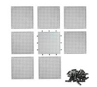 Lot de 8 plaques de base multipack classiques plaques de construction pour briques 16x16 panneaux architecturaux créer des peintures pixel et des affichages muraux compatibles avec les grandes marques