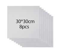 Lot de 8 plaques de contreplaqué coloré de 3 mm - Matériau laser - 30 x 30 cm - En contreplaqué coloré - Sans peinture - Plaque en bois non traité pour le modélisme, découpe laser - Gravure (blanc)