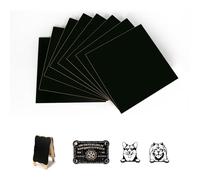 Lot de 8 plaques de contreplaqué de 3 mm, 30 x 30 cm, contreplaqué sans vernis pour modélisme, gravure laser, découpe CNC, pyrogravure - Noir, surface lisse et polyvalente (bricolage, décoration