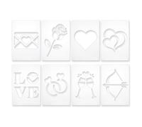 Lot de 8 plaques de fraisage en acrylique de Noël, transparentes, précises | Pochoirs flocons de neige et de couture pour atelier, garage, salle de ole, maison et F