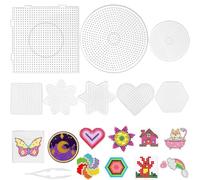 Lot de 8 Plaques de Perles à Repasser - Gabarits et Accessoires de Bricolage Transparents