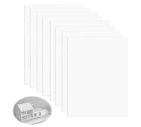 Lot de 8 plaques en plastique DIN A4 (21 x 297 mm) en polypropylène rigide de 1 mm d'épaisseur pour modélisme, décoration de maison, bricolage, architecture, projets de bricolage