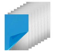 Lot de 8 plaques en tôle d'aluminium de 0,5 mm - 30 x 20 cm - Avec film de protection - Pour modélisme, bricolage, artisanat, industrie, traitement thermique, foires