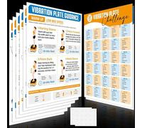 Lot de 8 plaques vibrantes pour exercices - Guide d'entraînement - Plateforme à 6 vibrations - Guide d'entraînement - 2 tableaux de vibration sur 30 jours pour l'ensemble du corps - Pour salle de