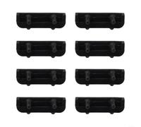 Lot de 8 plateaux de friteuse en caoutchouc en silicone pour plaque de panier - Pièces de pare-chocs résistantes aux hautes températures avec languettes antidérapantes pour gril et poêle à frire
