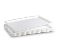 Lot de 8 Plateaux de Service pour Restauration Rapide, collation, Fruits, Desserts, Plateaux de Service en Plastique pour Cuisine, cafétéria, Restaurant, fête, 35,6 x 22,9 cm