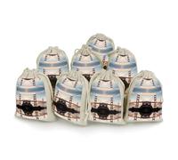 Lot de 8 poches pour bouquets de fleurs, sac à fleurs imprimé Golden Gate Bridge, poche épaisse pour bouquets de fleurs, poche portable pour bouquets, Couleur crème., Taille unique, Moderne