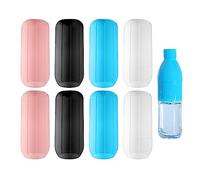Lot de 8 Pochettes Anti-fuites en Silicone pour Bouteille de Voyage - Anti-poussière et Anti-Fuite pour cosmétiques et Produits de Soins de la Peau (Blanc, Rose, Bleu Ciel, Noir), Multicolore