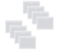 Lot de 8 pochettes autocollantes imperméables en plastique transparent pour camping-car, pare-brise et organisation de la maison, permis de stationnement, cartes de visite et décoration photo - 8 x 10